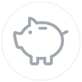 Icon of a piggy bank